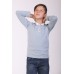 Embroidered t-shirt with long sleeves "Polo" light blue